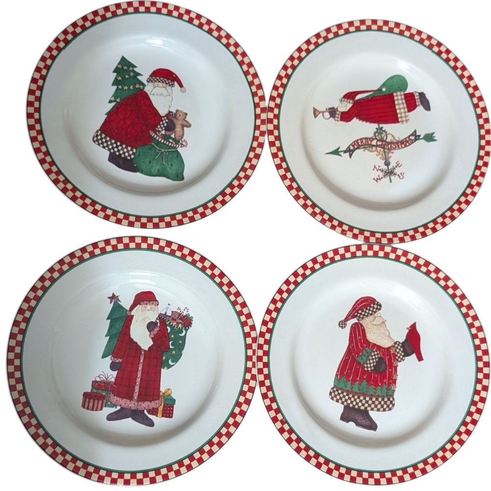 Debbie Mumm Magic Of Santa Plates - Set Of 4